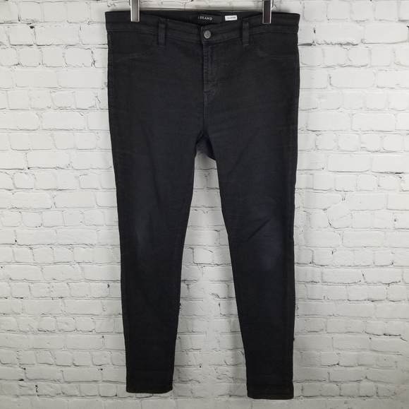 J BRAND | 800 super skinny coated black jeggings - Picture 2 of 8